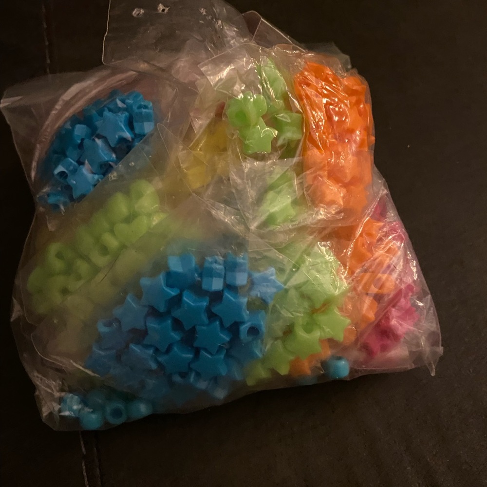 Random assortment of beads with string (RESERVED)